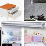 ورق ألومنيوم شديد التحمل للمطبخ وغرفة النوم – فضي – 2 متر × 60 سم :  papier aluminium robuste pour la cuisine et la chambre – Argent – 2 m x 60 cm